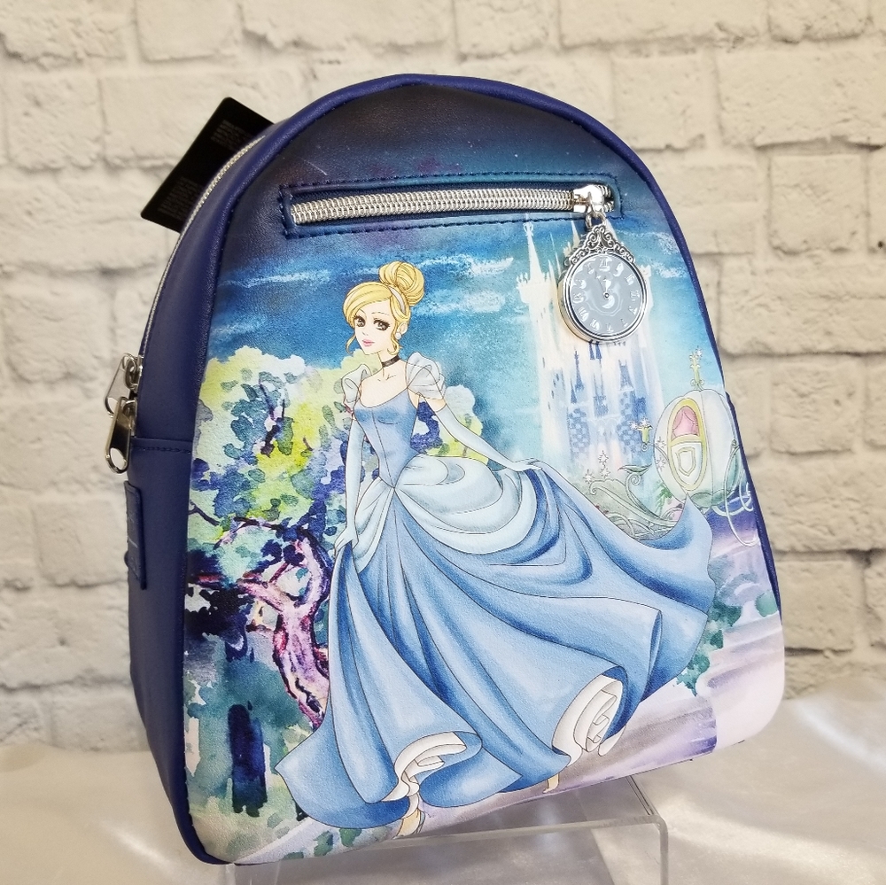 Loungefly Cinderella Midnight Disney Mini Backpack Bag New